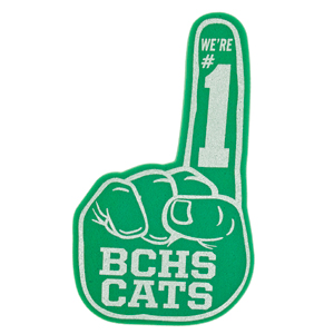 Foam fingers make good fundraising and spirit raising for booster clubs. FNP110160.